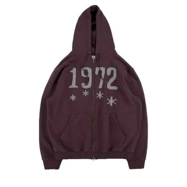 [L] 더콜디스트모먼트 1972 후드 집업 다크 와인