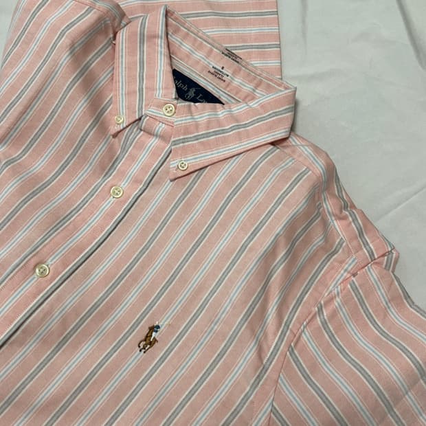 폴로 랄프로렌 클래식 버튼다운 반팔 셔츠 S