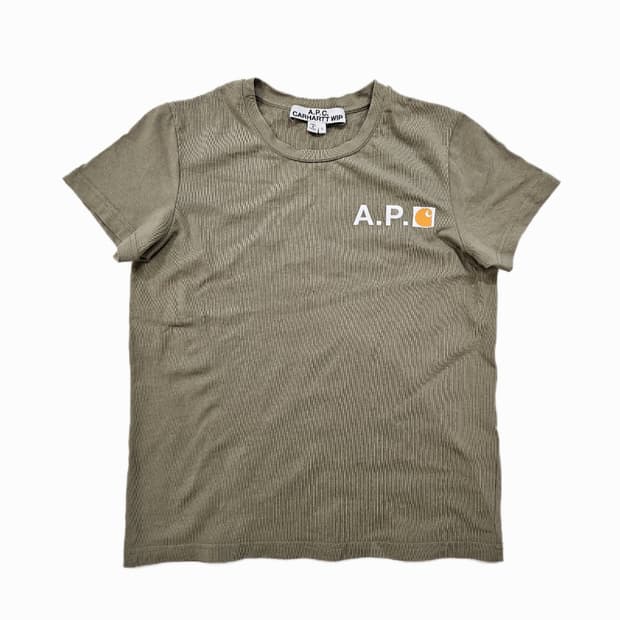 [L] A.P.C. x Carhartt WIP 아카이브 협업 로고 반팔 