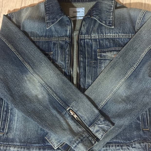 카미엔 크롭 트러커 자켓 (2)