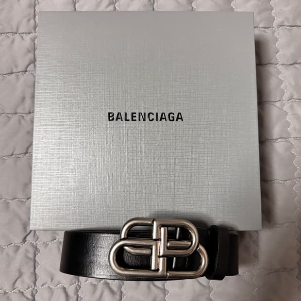 발렌시아가 BB 로고 벨트 90cm