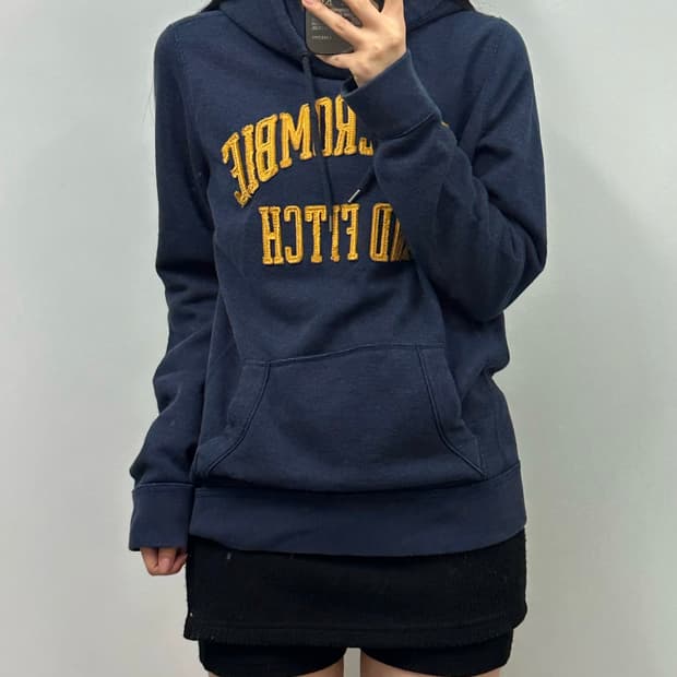 아베크롬비 y2k 와투케 네이비 후드티