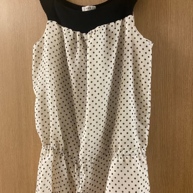 빈티지 도트(땡땡이) 나시 블라우스