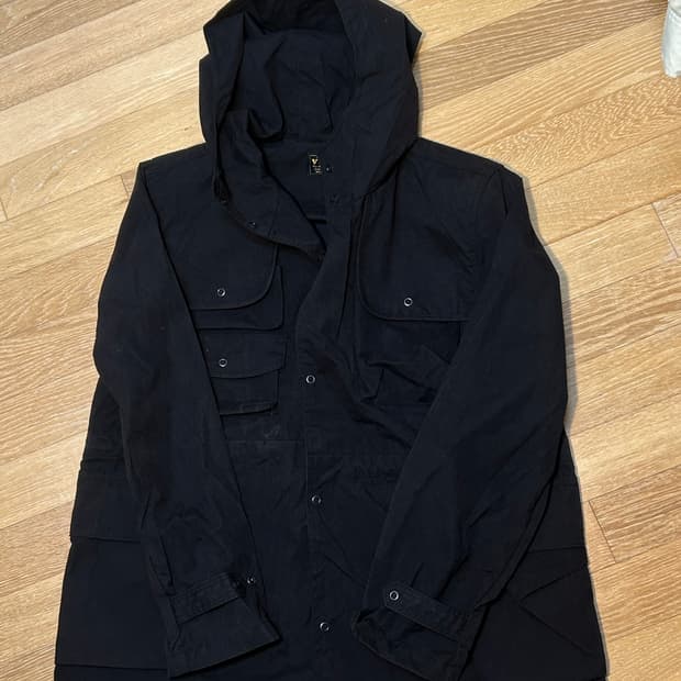 VDR 블랙 후드 바람막이 자켓 M 한국 100-105 사이즈