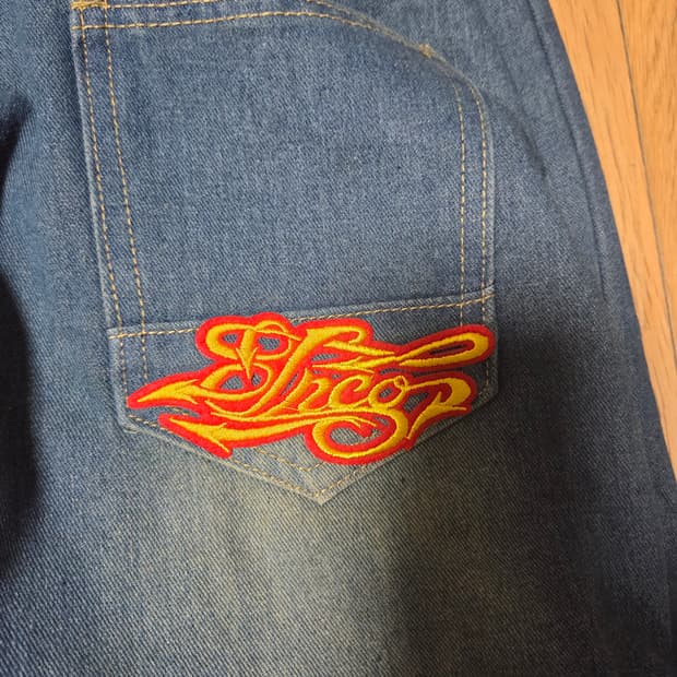 Jeans 자수포인트 데님워싱 청바지