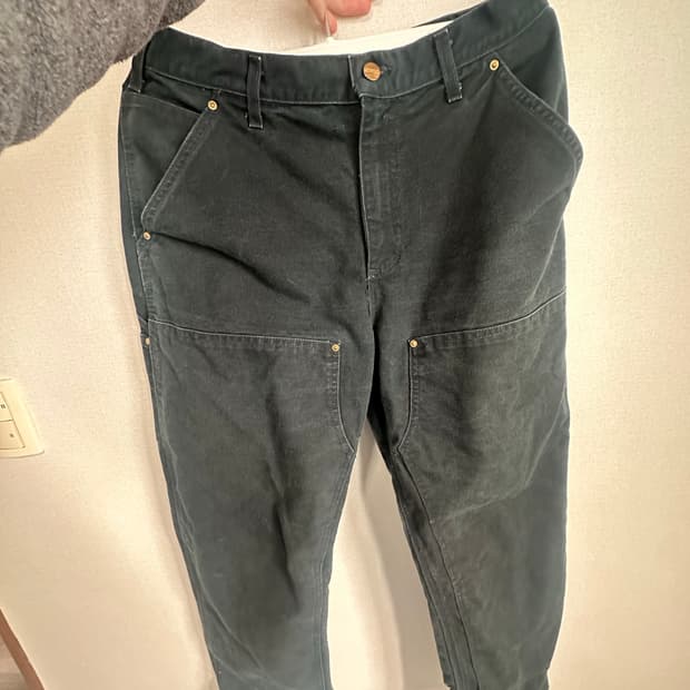 [32] 칼하트 블랙 더블니 팬츠 빈티지