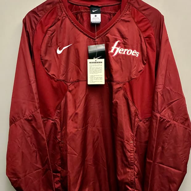 (L)나이키 키움 넥센 히어로즈 바람막이 웜업 자켓 버건디