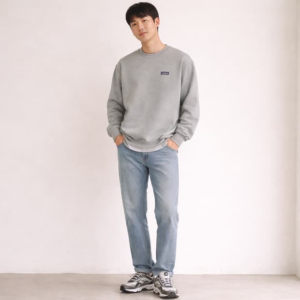 파타고니아 P-6 로고 멜란지 그레이 맨투맨