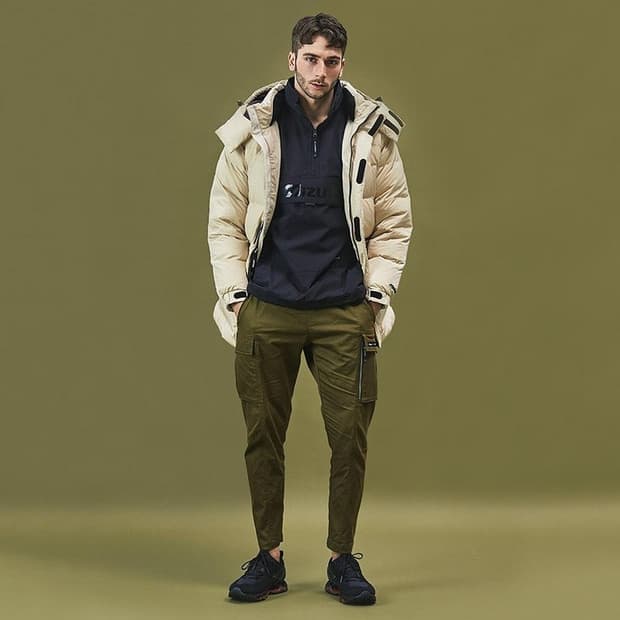 미즈노 MIZUNO 미드 덕다운 자켓 라이트베이지