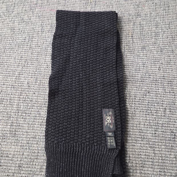 더블알엘 워시드 블랙 머플러