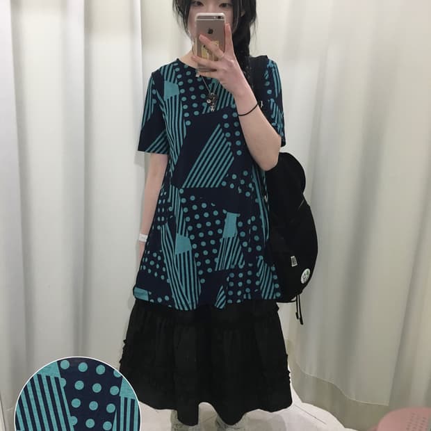 dot pattern blouse