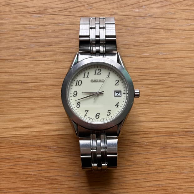 1990s Luminous Dial Silver Quartz