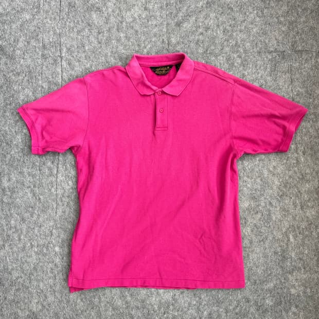 빈티지 에디 바우어 아웃도어 아웃피터 폴로 셔츠 M 사이즈 핑크