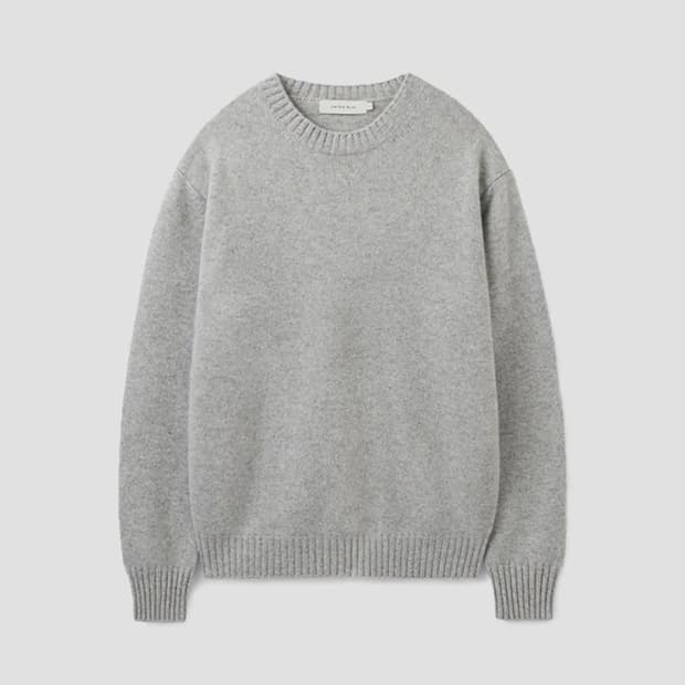 유니온블루 V2 캐시미어 울 니트 멜란지그레이