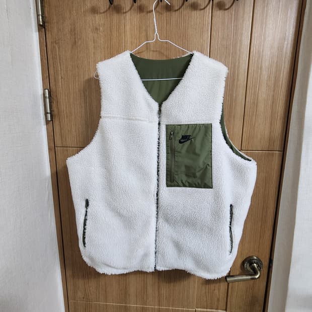 (XL)나이키 클럽 리버서블 뽀글이 플리스 베스트 조끼