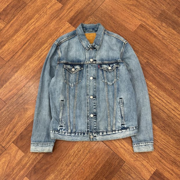 L 리바이스 프리미엄 빅E 워싱 데님 청 자켓 