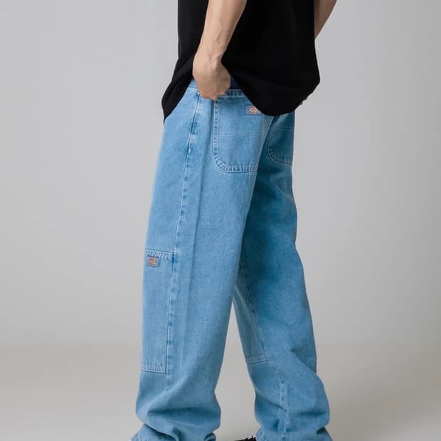 더블니 85283 루즈핏 데님팬츠 Light Denim 30