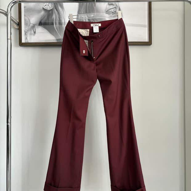 Chloe wool slacks (made in france)