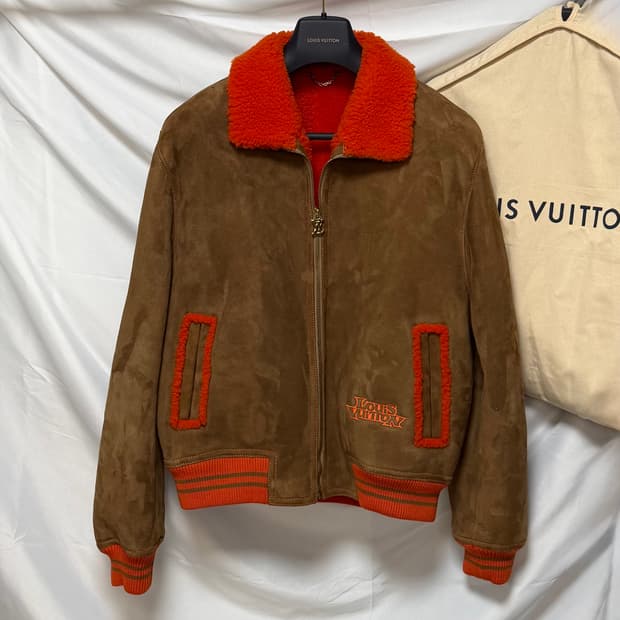 [S+급/50] 루이비통 시어링 블루종 무스탕 자켓