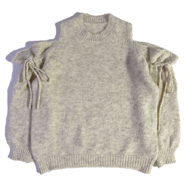 새상품 오프숄더 니트 (베이지)