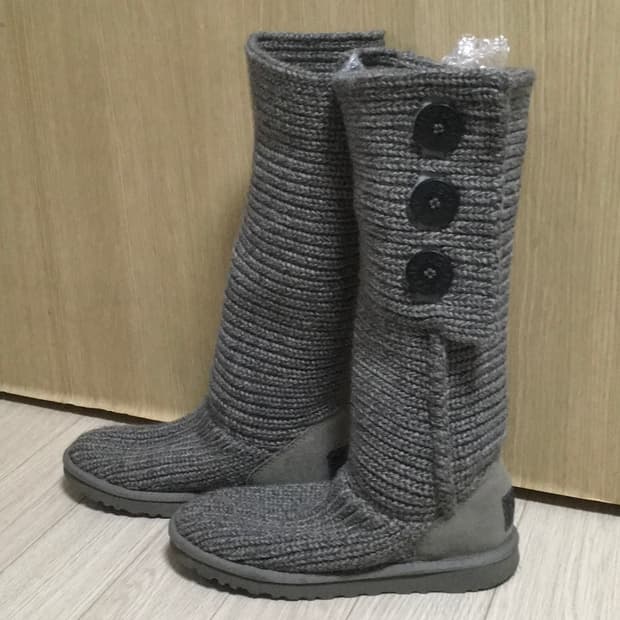어그 카디 니트 부츠 그레이