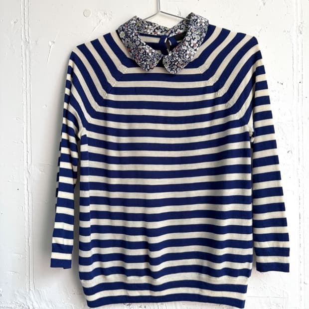 J.CREW flower collar knit