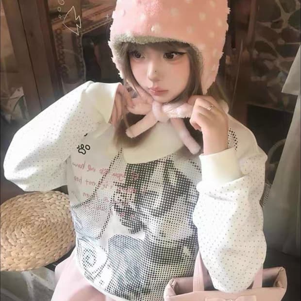 화이트 카라 긴팔 티셔츠