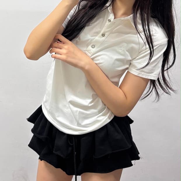 폴로 랄프로렌 화이트 걸즈 pk 반팔 카라티(S)