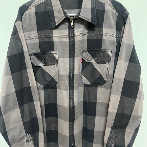 리바이스 레드탭 블랙 체크 셔츠 자켓 XL