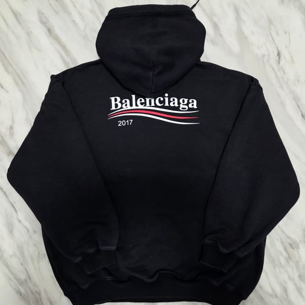 발렌시아가 웨이브 후드티