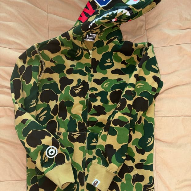 주니어 베이프 퍼스트 카모 후드집업