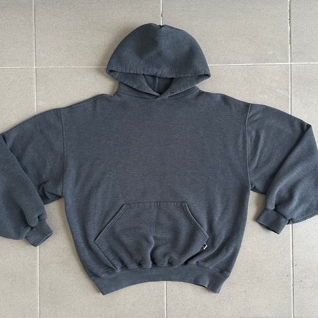 90s 빈티지 러셀 후드 다크그레이 L