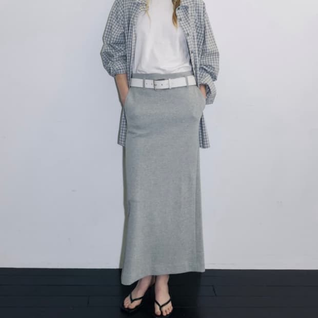 스튜디오테이블 져지 롱 스커트 M