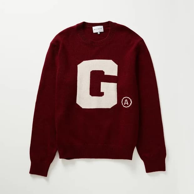 에이카화이트 니트 버건디 라지