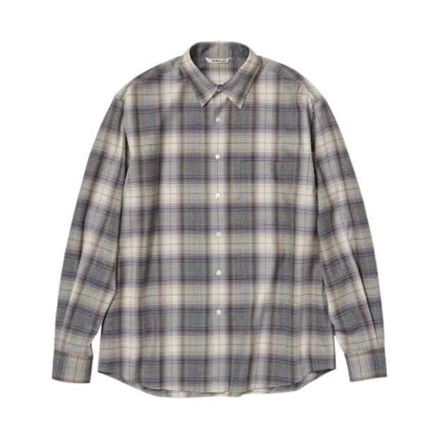 오라리 23aw 체크셔츠
