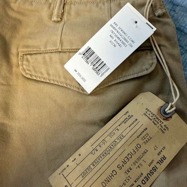 Rrl 오피서 치노팬츠 32/30