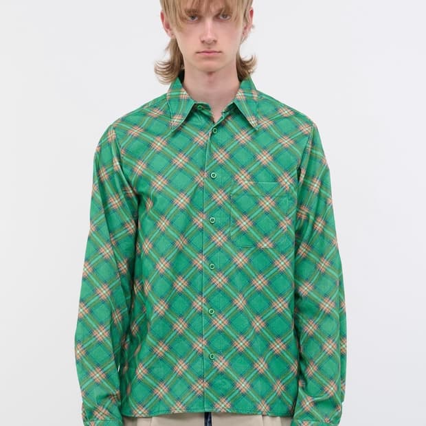 ERL 체크 패턴 셔츠