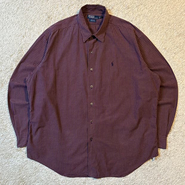 폴로 랄프로렌 MARLOWE 블랙포니 코튼 체크셔츠