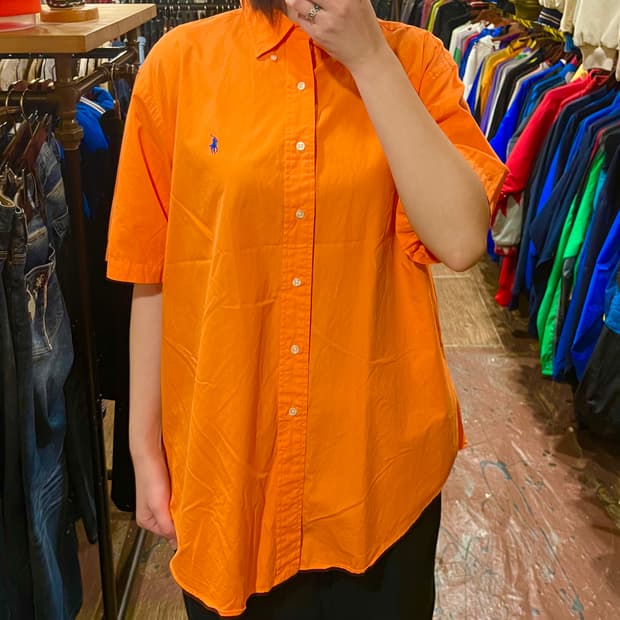 [HI] 폴로 반팔 셔츠 오렌지