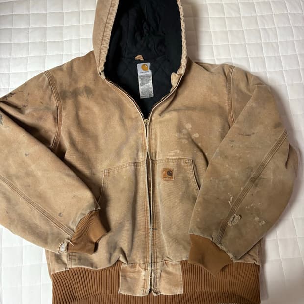 빈티지 칼하트 덕 엑티브 j130자켓
