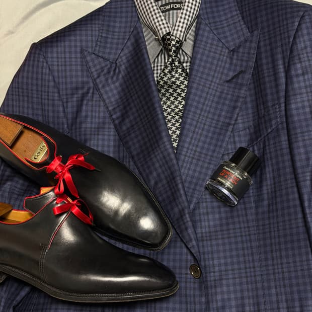 (명작,강추👍)톰포드 윈저 네이비 체크 수트