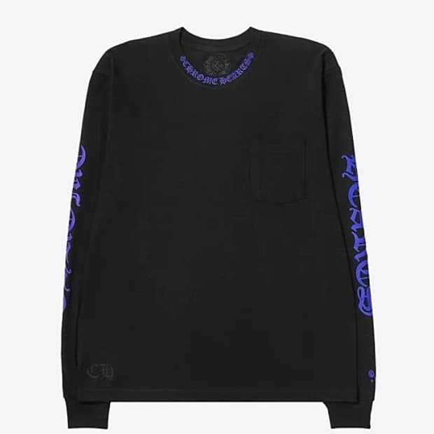 [XL] 크롬하츠 넥로고 롱슬리브 티셔츠