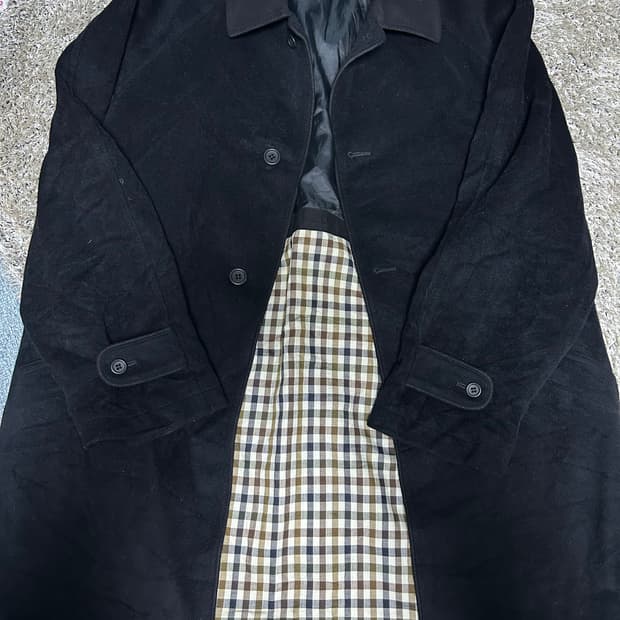 카라 투톤 캐시미어 코트 사이즈 105~110