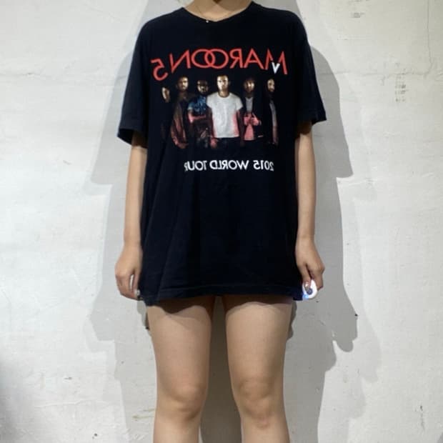 마룬5 Maroon 5 2015 월드 투어 미제 밴드 티셔츠 L