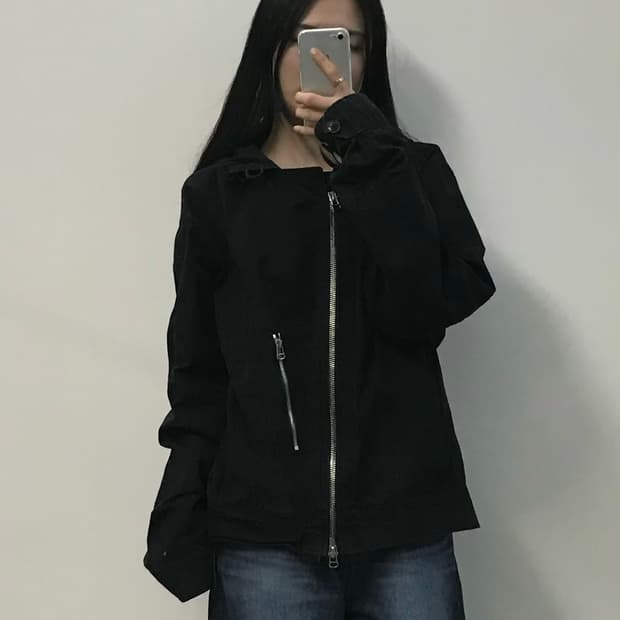 폴로 랄프로렌 블랙 코튼 후드 자켓