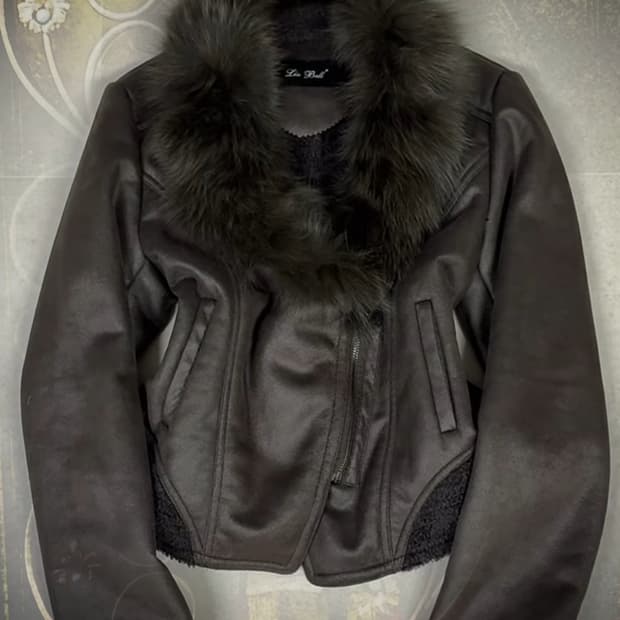 카키브라운 폭스퍼 무스탕