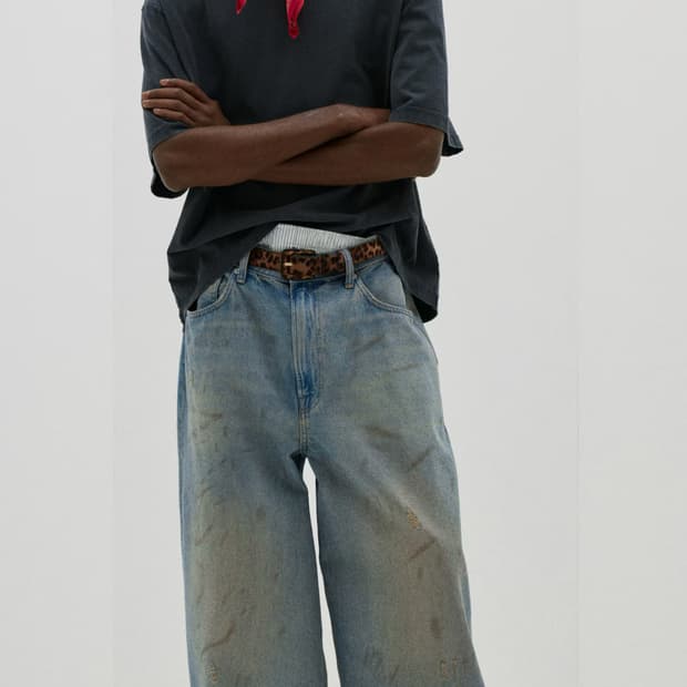 H&M 슈퍼 배기 데님 팬츠