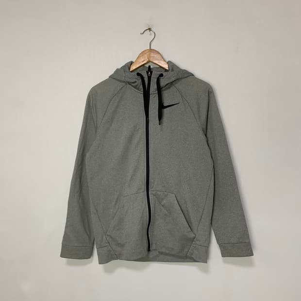 나이키 베이직 후드 집업 S 빈티지 그레이