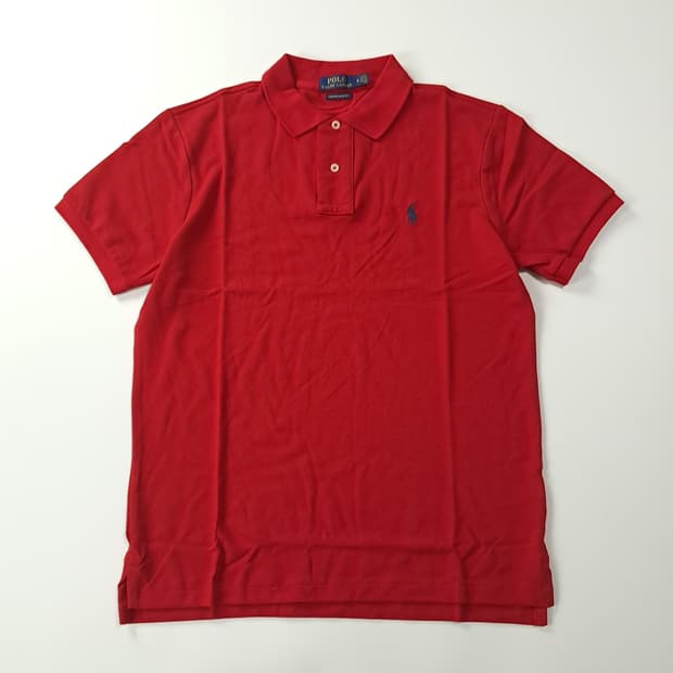 CK337 M 폴로 커스텀슬림핏 레드 칼라 티셔츠
