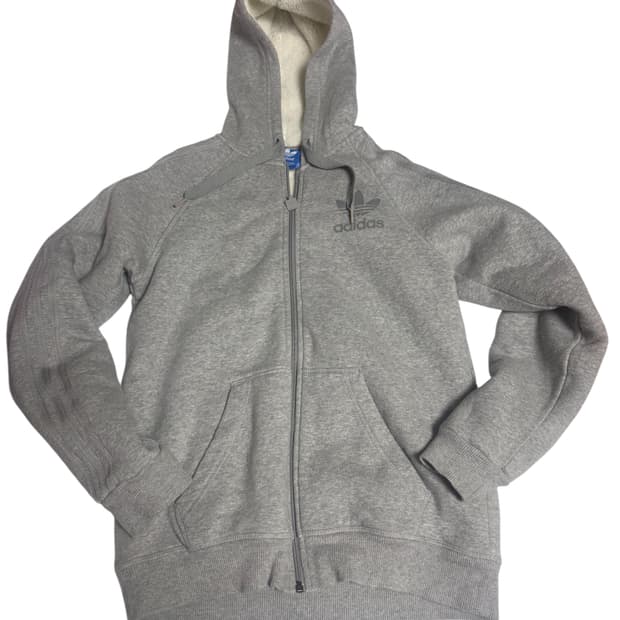 Adidas Originals Sherpa Zip Hoodie Grey 